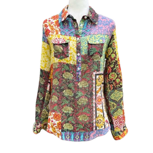 Cotton Daisy patchwork blouse